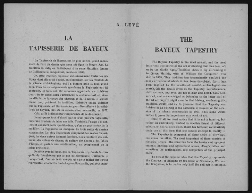 La Tapisserie de Bayeux. The Bayeux Tapestry