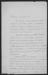 [J'ai l'honneur de vous accuser réception...], [Maire de Bayeux], Lettre au Ministre du Commerce et de l'Industrie, [oct. 1892]